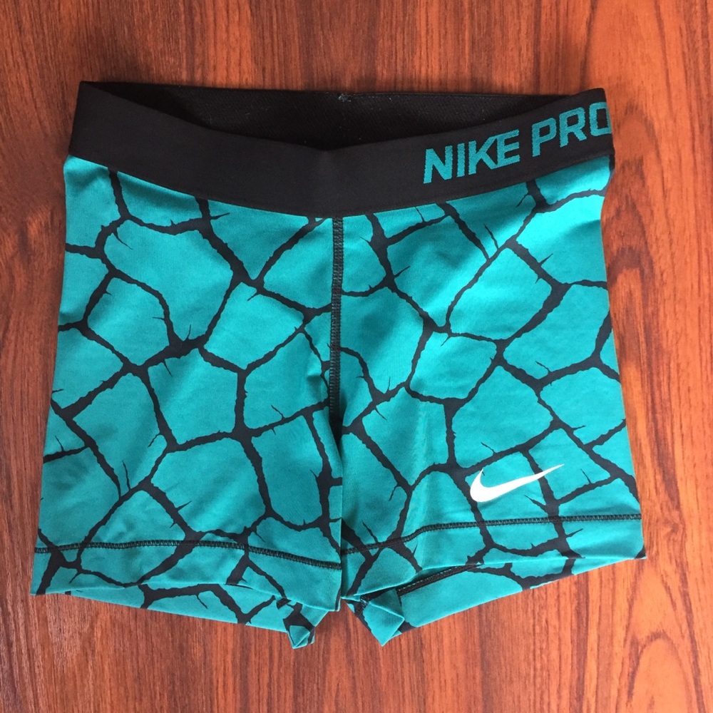 Teal Nike Pro Shorts